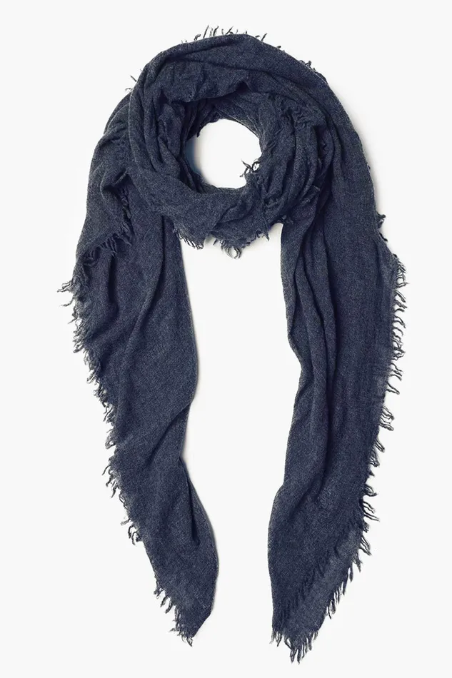 100 Cashmere Scarf Jean Blue Women Chan Luu Scarves