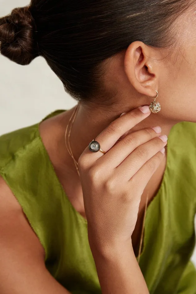 14k Iris Ring Tahitian Pearl Women Chan Luu 14k Fine