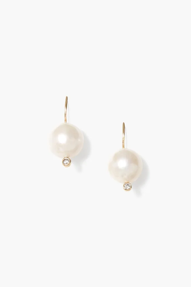 14k Kaia Earrings White Pearl Women Chan Luu Earrings
