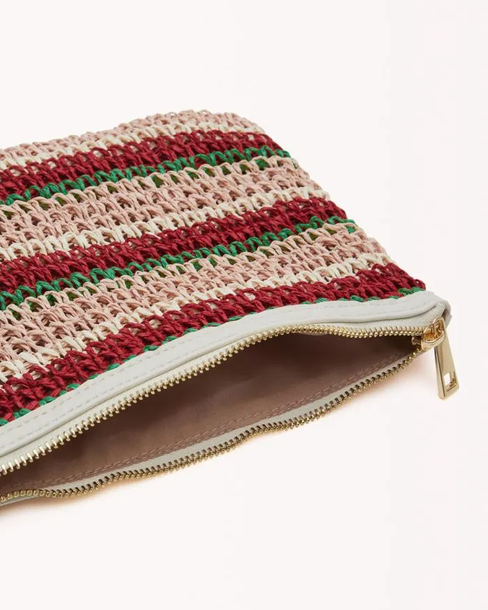 Accessories Billini Bags SUNNY CLUTCH BAG MULTI STRIPE RAFFIAWHITE
