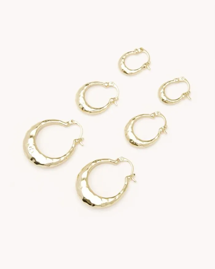 Accessories Billini Jewellery ADA EARRING 3 PACK GOLD PLATED 18K