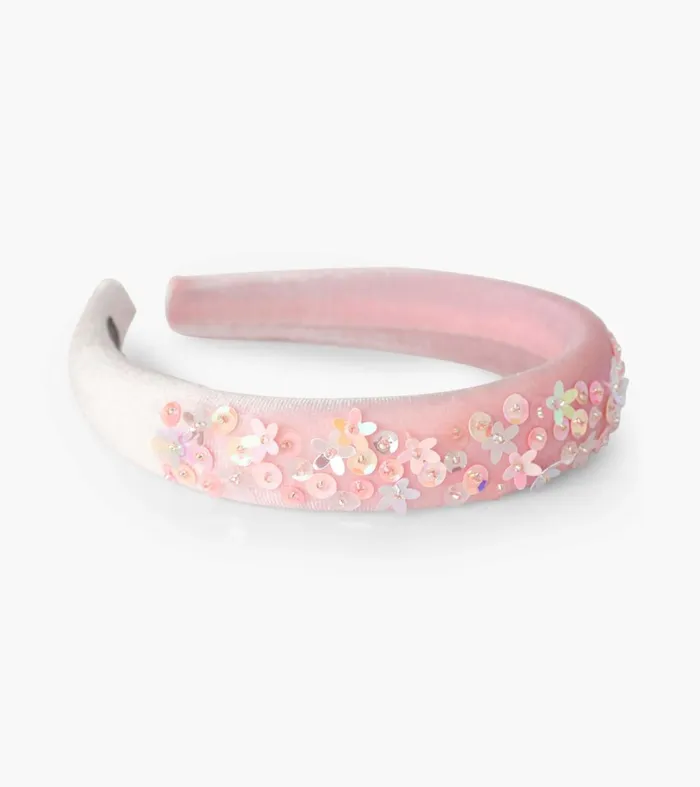 Accessories Girls Hatley Rose Shadow Velvet Puff Headband