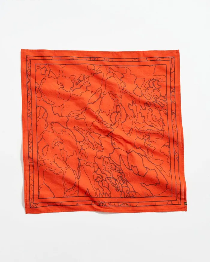 Accessories Men Billy Reid Bloom Bandana Ketchup
