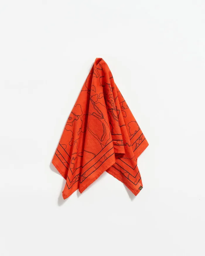 Accessories Men Billy Reid Bloom Bandana Ketchup
