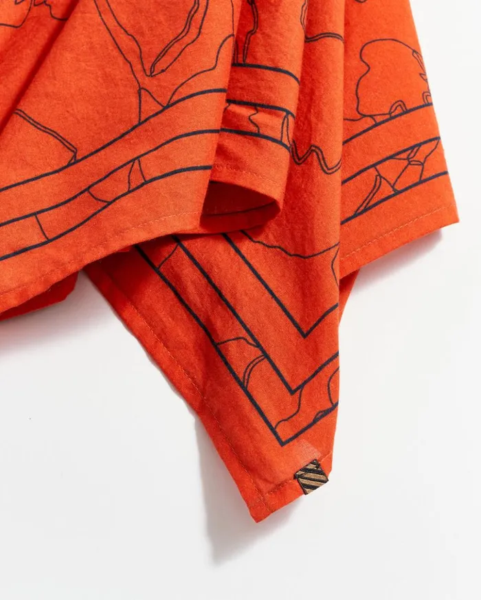 Accessories Men Billy Reid Bloom Bandana Ketchup