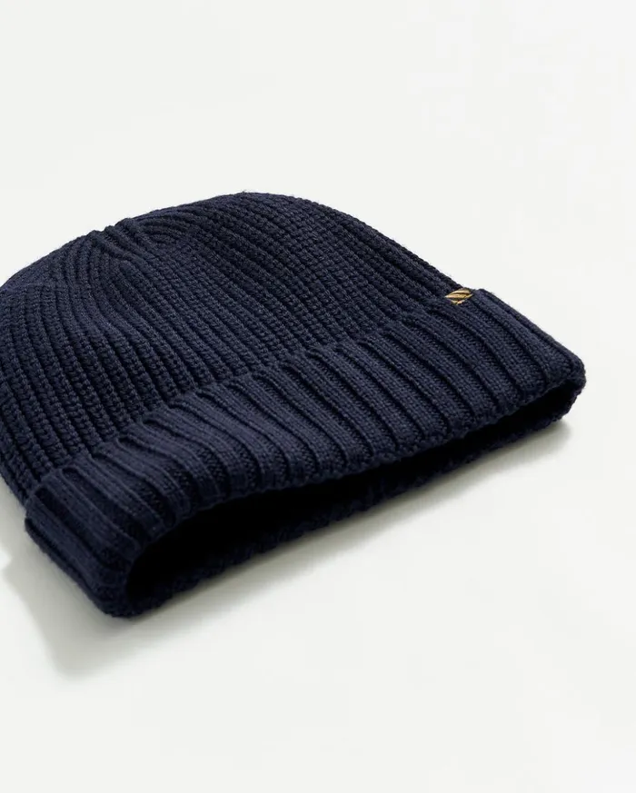 Accessories Men Billy Reid Wool Ribbon Beanie Navy