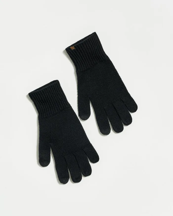 Accessories Men Billy Reid Wool Ribbon Gloves Black