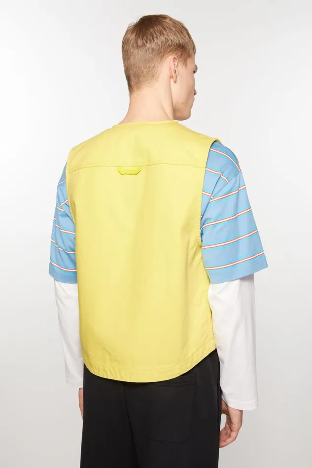 Acne Studios Canvas Vest Jacket Dusty Yellow Women Outerwear Acne Studios Canvas Vest Jacket Dusty Yellow Women Outerwear