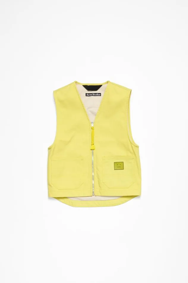 Acne Studios Canvas Vest Jacket Dusty Yellow Women Outerwear Acne Studios Canvas Vest Jacket Dusty Yellow Women Outerwear