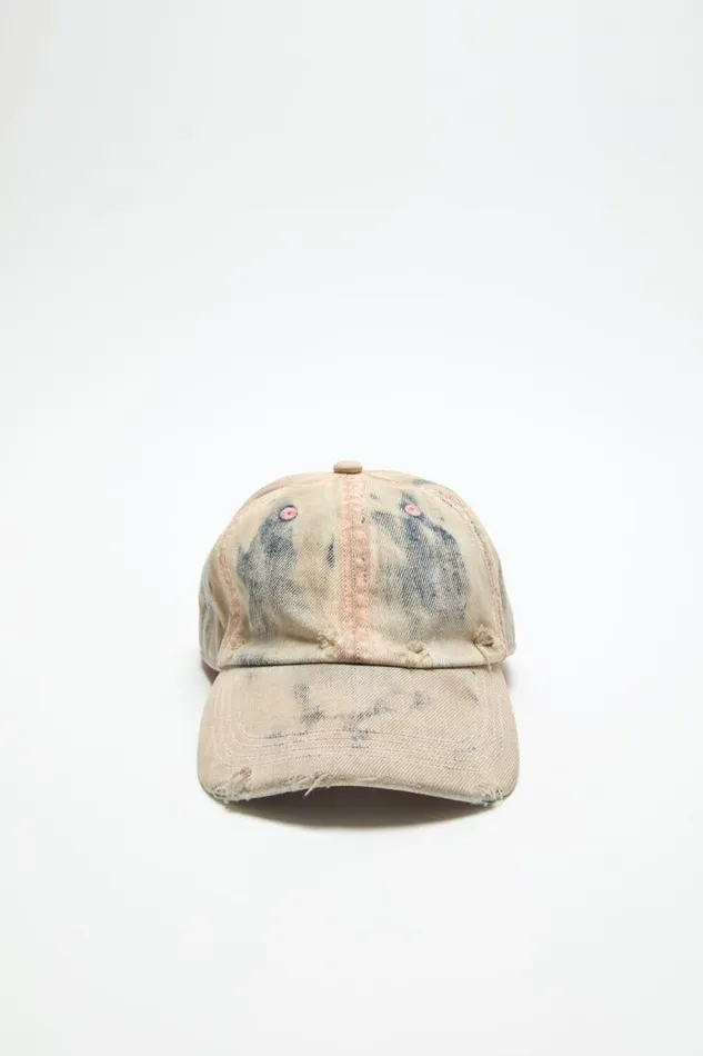 Acne Studios Cap Coated Denim Dirty Blueaqua Blue Women Hats