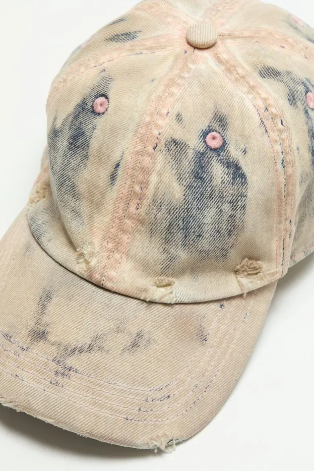 Acne Studios Cap Coated Denim Dirty Blueaqua Blue Women Hats