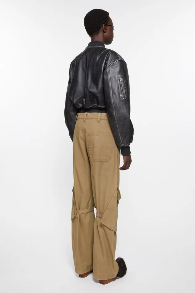 Acne Studios Cargo Trousers Cold Beige Women Trousers Acne Studios Cargo Trousers Cold Beige Women Trousers
