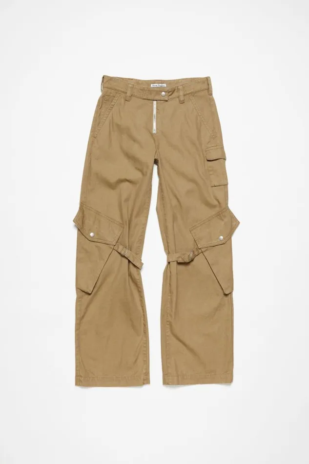 Acne Studios Cargo Trousers Cold Beige Women Trousers Acne Studios Cargo Trousers Cold Beige Women Trousers