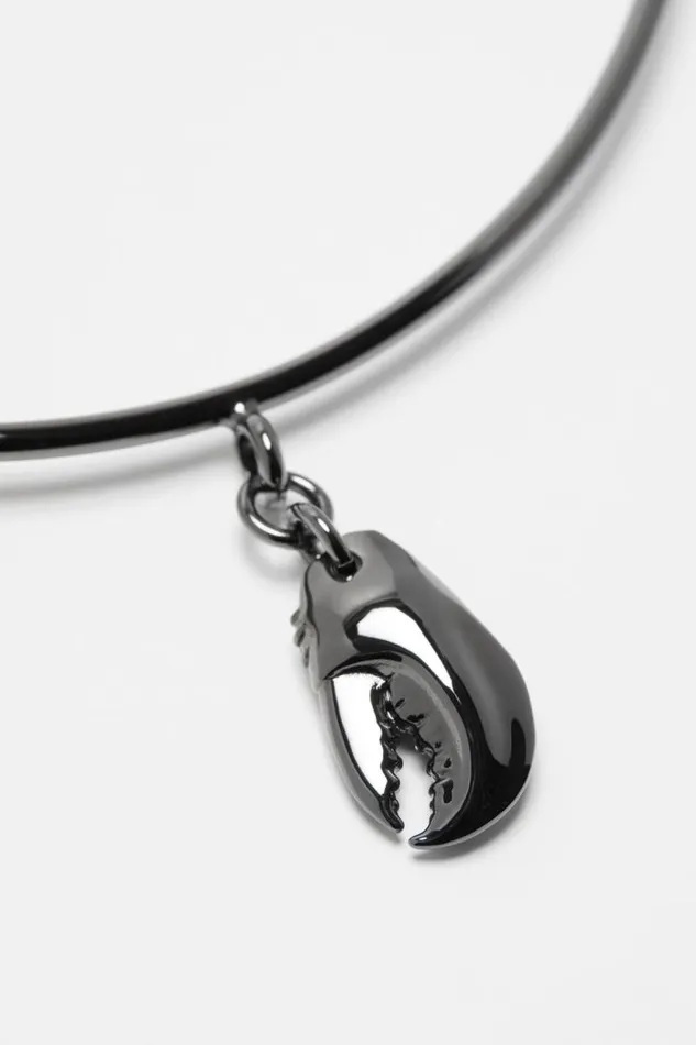 Acne Studios Charm Necklace Black Women Jewellery Acne Studios Charm Necklace Black Women Jewellery