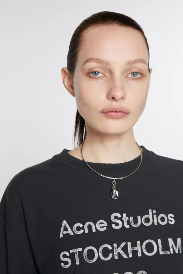 Acne Studios Charm Necklace Silver Women Jewellery Acne Studios Charm Necklace Silver Women Jewellery