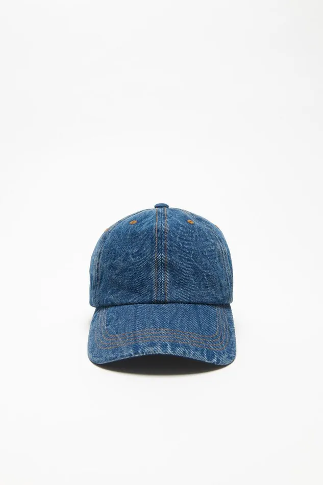 Acne Studios Denim Cap Mid Blue Women Hats