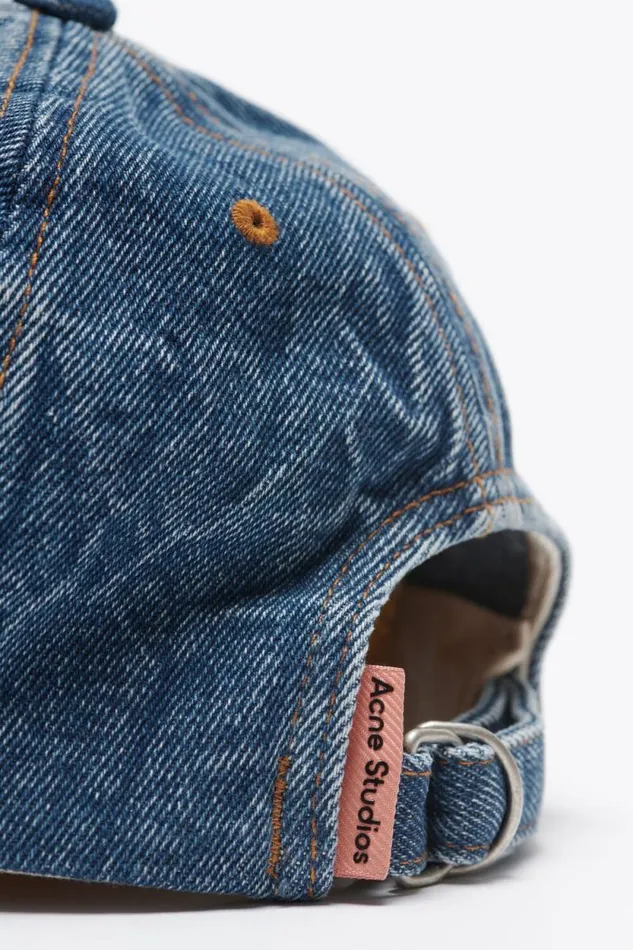 Acne Studios Denim Cap Mid Blue Women Hats