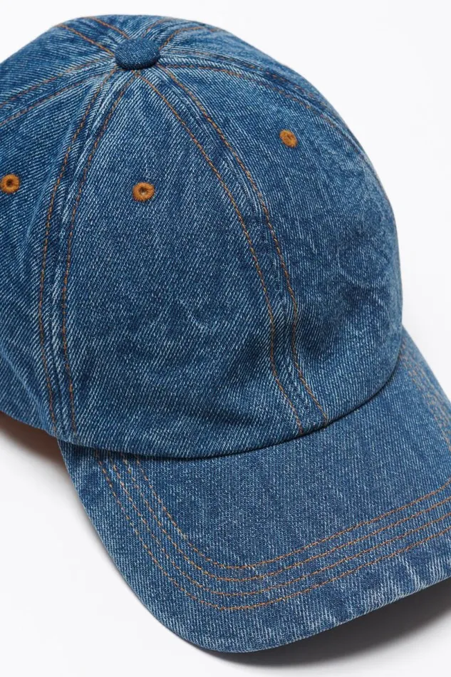 Acne Studios Denim Cap Mid Blue Women Hats