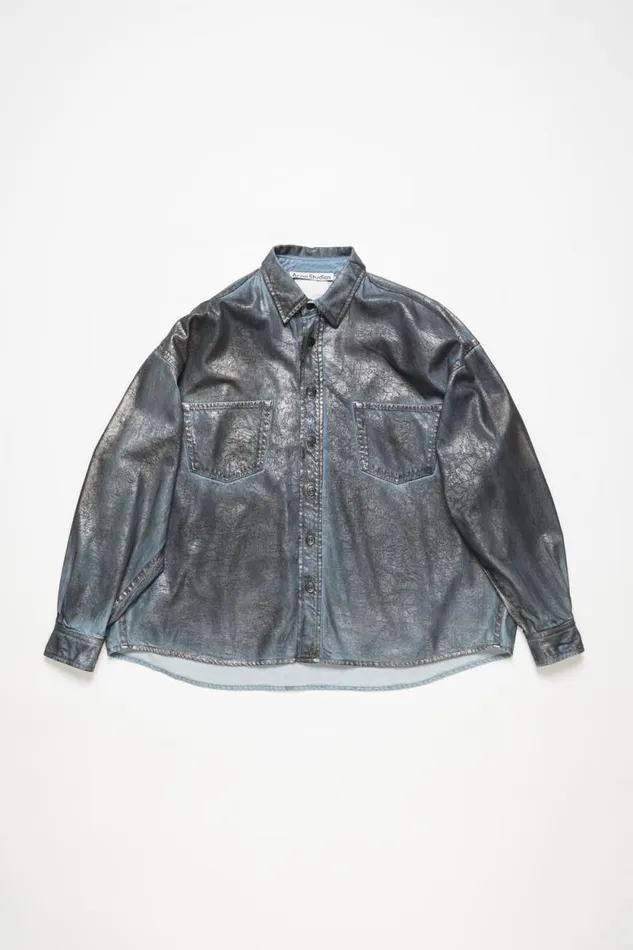 Acne Studios Denim Shirt 8211 Relaxed Fit Silverblue Men Shirts Acne Studios Denim Shirt 8211 Relaxed Fit Silverblue Men Shirts