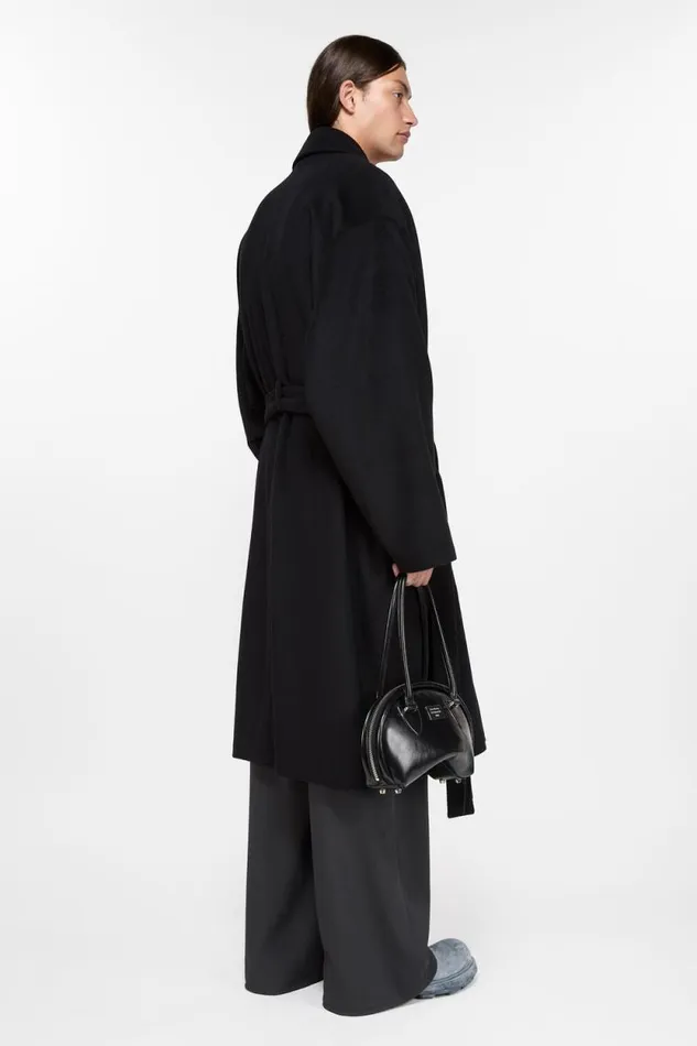 Acne Studios Doublebreasted Coat Black Men Outerwear Acne Studios Doublebreasted Coat Black Men Outerwear