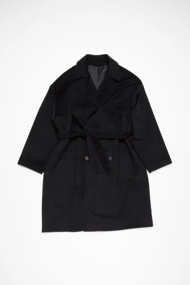 Acne Studios Doublebreasted Coat Black Men Outerwear Acne Studios Doublebreasted Coat Black Men Outerwear