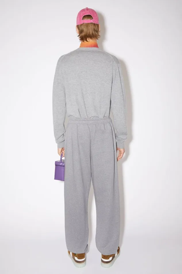 Acne Studios Fleece Sweatpants Light Grey Melange Women Trousers Acne Studios Fleece Sweatpants Light Grey Melange Women Trousers