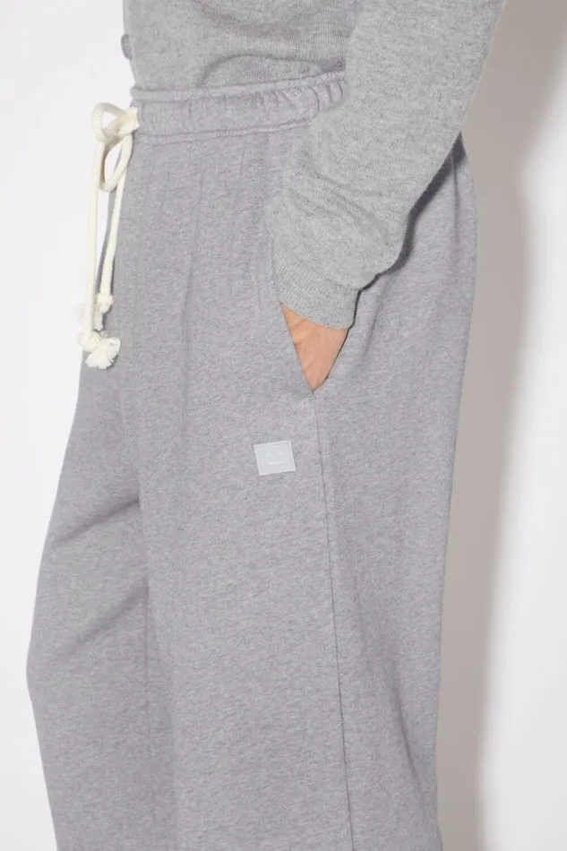 Acne Studios Fleece Sweatpants Light Grey Melange Women Trousers Acne Studios Fleece Sweatpants Light Grey Melange Women Trousers