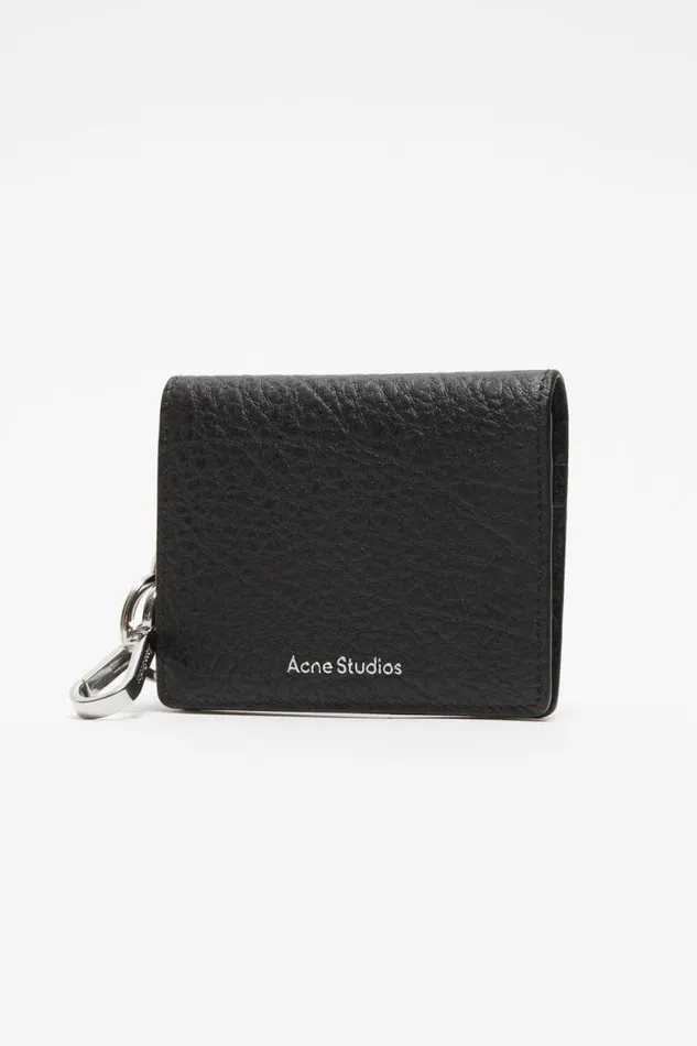 Acne Studios Folded Leather Wallet Black Men Small Leather Goods Acne Studios Folded Leather Wallet Black Men Small Leather Goods