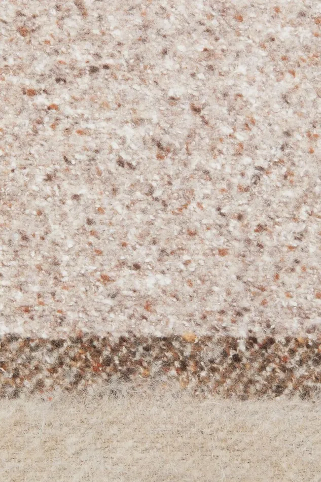 Acne Studios Fringed Scarf Logo Brownbeige Women Scarves