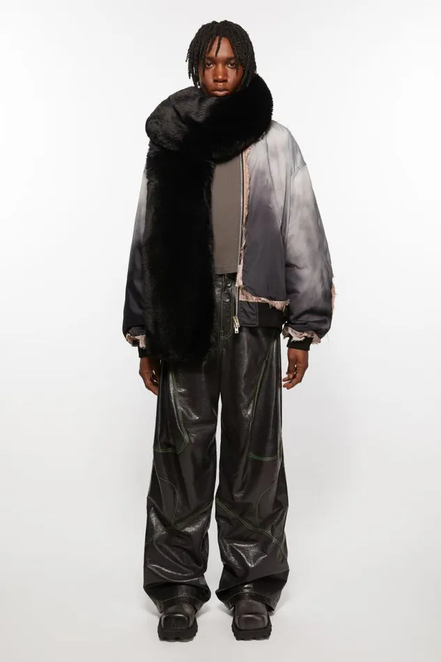 Acne Studios Furry Scarf Black Women Scarves Acne Studios Furry Scarf Black Women Scarves