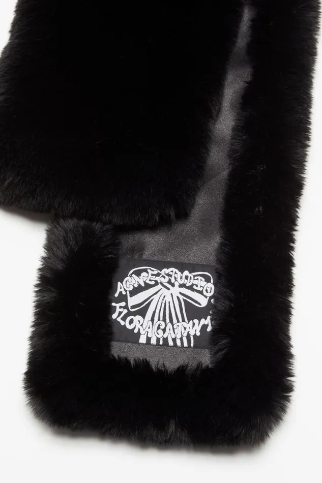 Acne Studios Furry Scarf Black Women Scarves Acne Studios Furry Scarf Black Women Scarves
