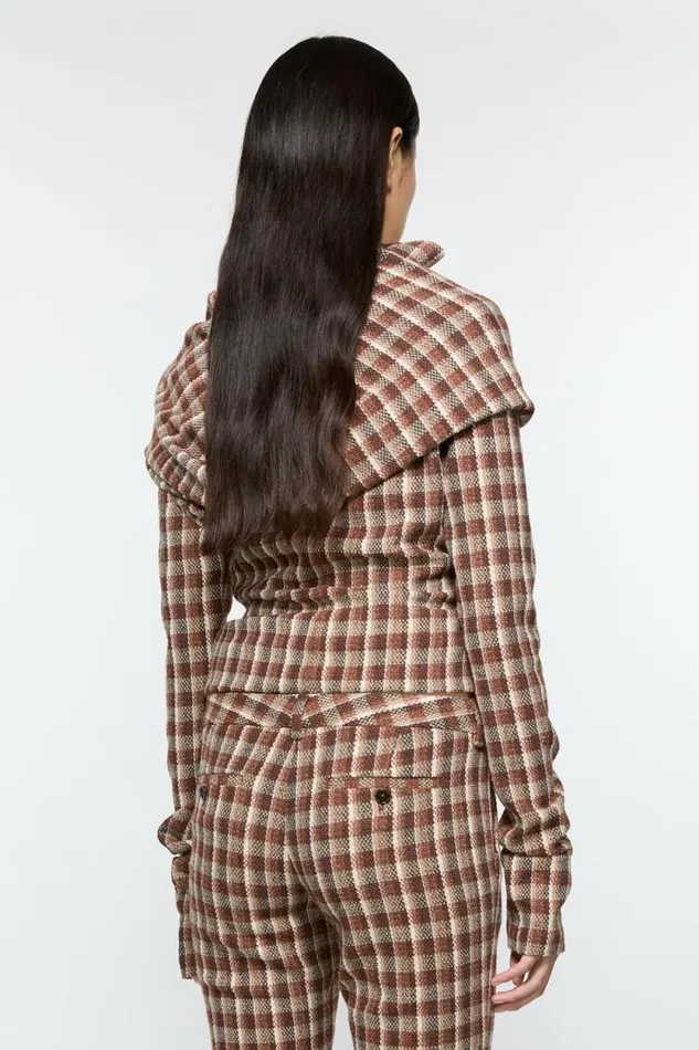 Acne Studios High Neckline Blouse Beigebrown Women Shirts and Blouses