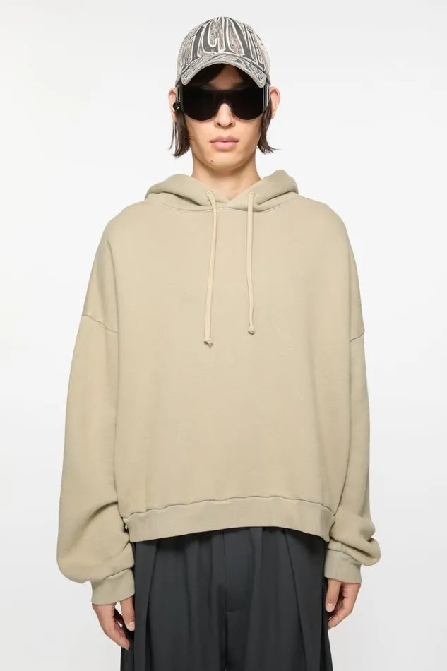 Acne Studios Hooded Sweater Concrete Grey Women Sweatshirts