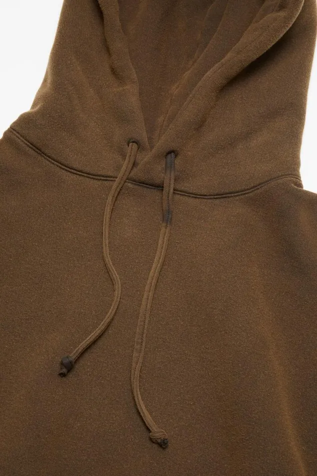 Acne Studios Hooded Sweater Logo Patch Chocolate Brown Women Sweatshirts