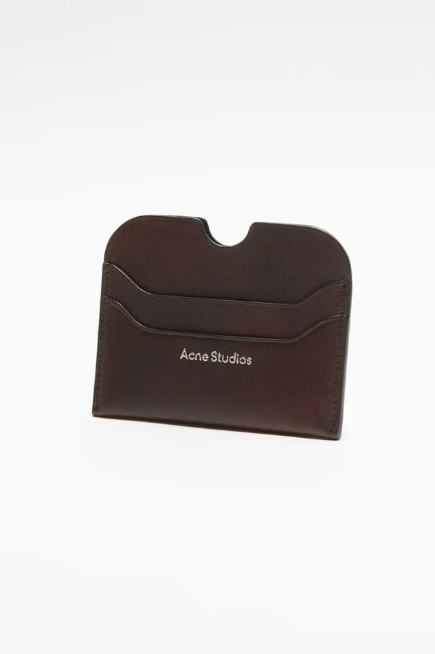 Acne Studios Leather Card Holder Dark Brown Men Small Leather Goods Acne Studios Leather Card Holder Dark Brown Men Small Leather Goods