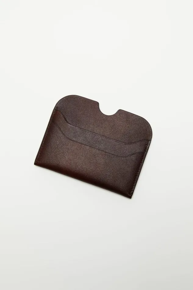 Acne Studios Leather Card Holder Dark Brown Men Small Leather Goods Acne Studios Leather Card Holder Dark Brown Men Small Leather Goods