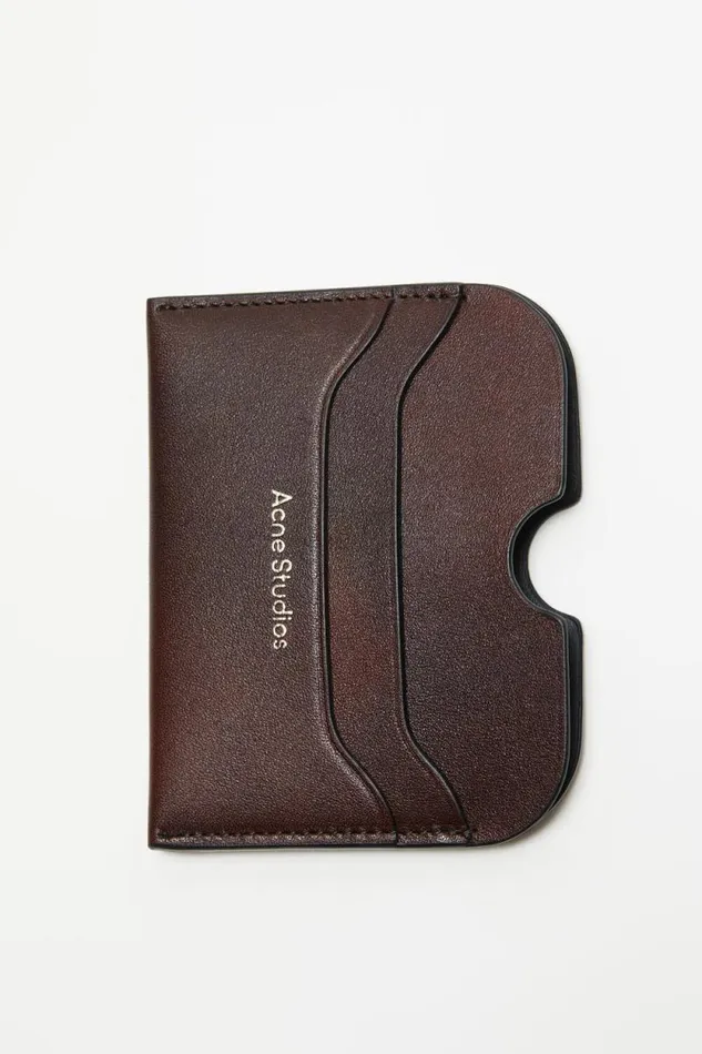 Acne Studios Leather Card Holder Dark Brown Men Small Leather Goods Acne Studios Leather Card Holder Dark Brown Men Small Leather Goods