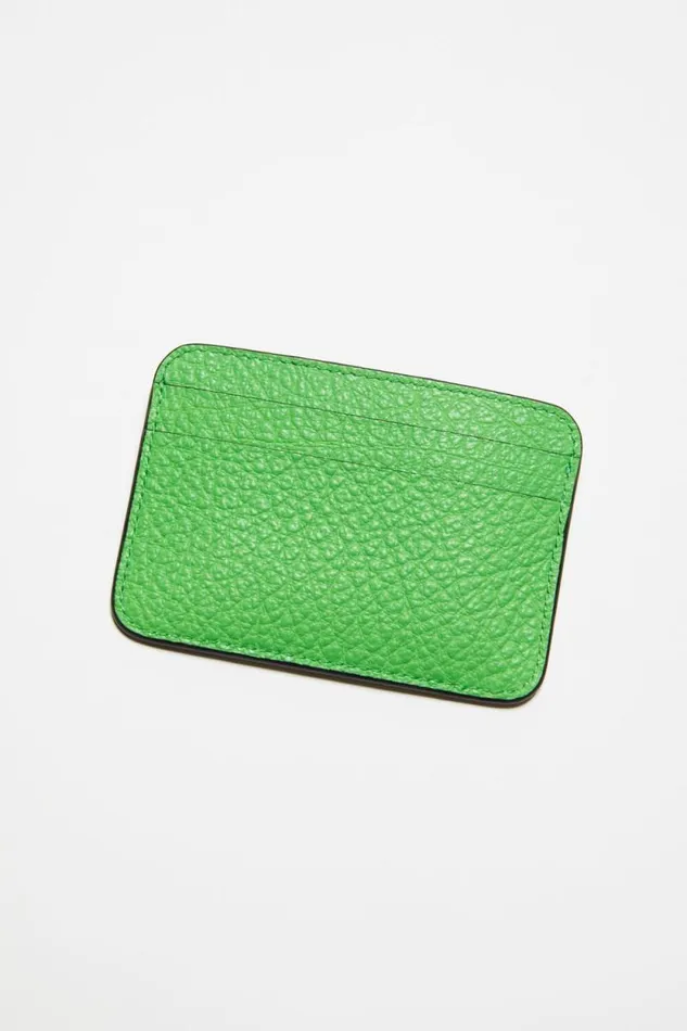 Acne Studios Leather Card Holder Green Men Small Leather Goods