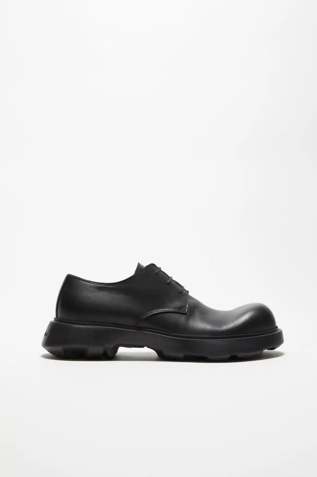 Acne Studios Leather Laceup Shoes Black Men Shoes
