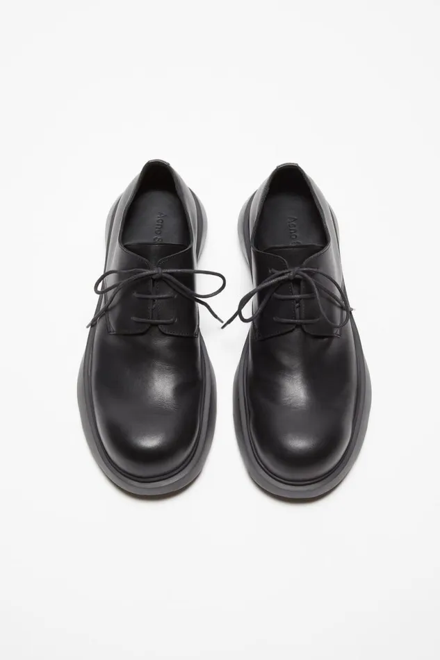 Acne Studios Leather Laceup Shoes Black Men Shoes Acne Studios Leather Laceup Shoes Black Men Shoes