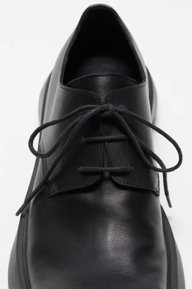 Acne Studios Leather Laceup Shoes Black Men Shoes Acne Studios Leather Laceup Shoes Black Men Shoes