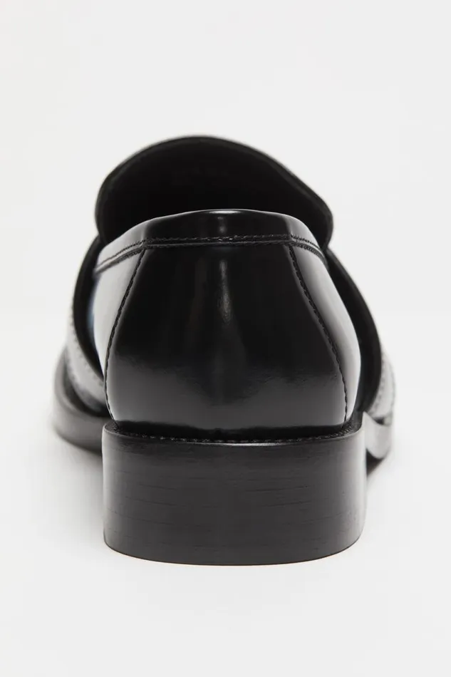 Acne Studios Leather Loafers Black Women Shoes Acne Studios Leather Loafers Black Women Shoes
