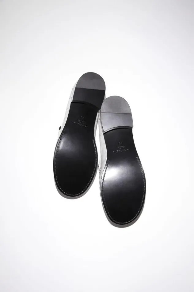 Acne Studios Leather Loafers Off White Women Shoes