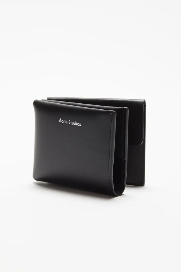 Acne Studios Leather Trifold Wallet Black Men Small Leather Goods Acne Studios Leather Trifold Wallet Black Men Small Leather Goods
