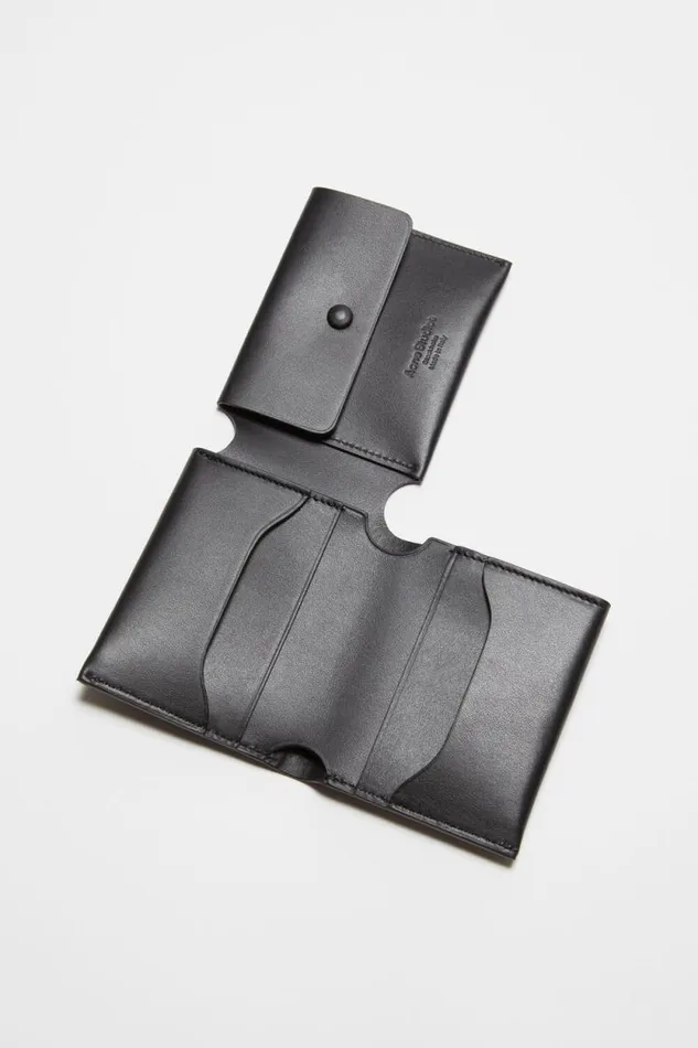 Acne Studios Leather Trifold Wallet Black Men Small Leather Goods Acne Studios Leather Trifold Wallet Black Men Small Leather Goods