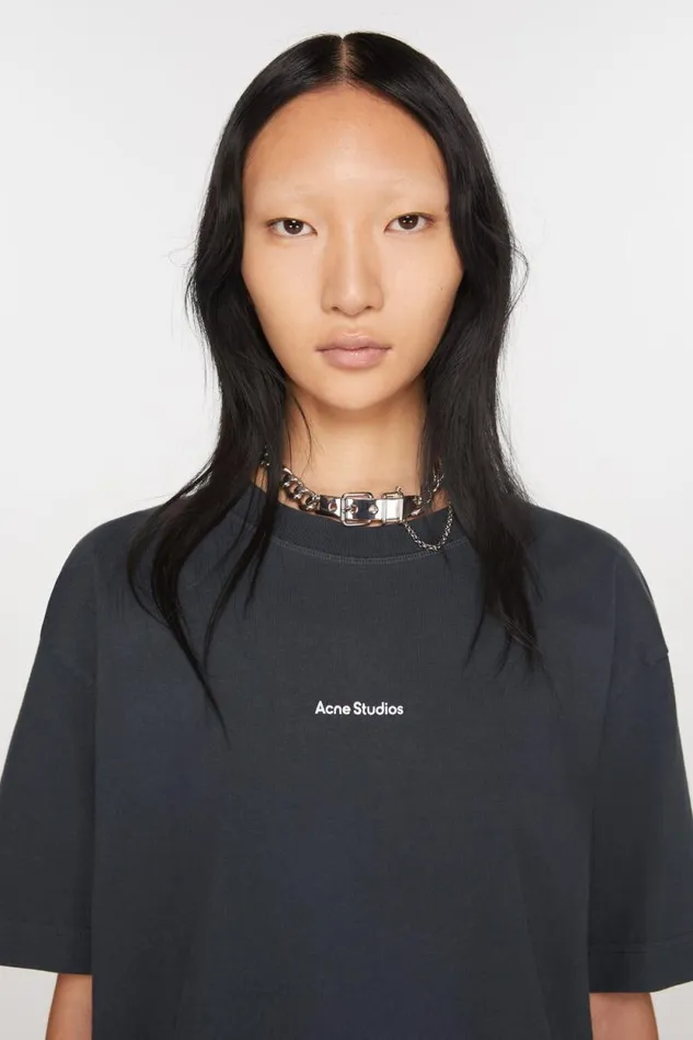 Acne Studios Logo Tshirt Black Women Tshirts Acne Studios Logo Tshirt Black Women Tshirts