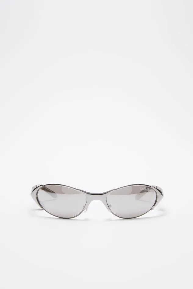 Acne Studios Metal Frame Charm Sunglasses Antique Silver Men Eyewear