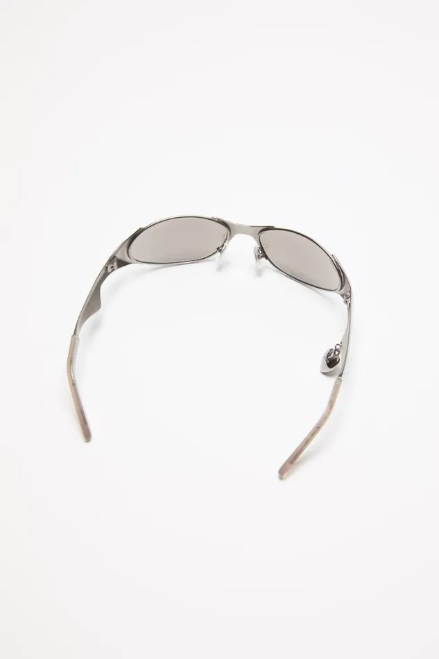 Acne Studios Metal Frame Charm Sunglasses Antique Silver Men Eyewear
