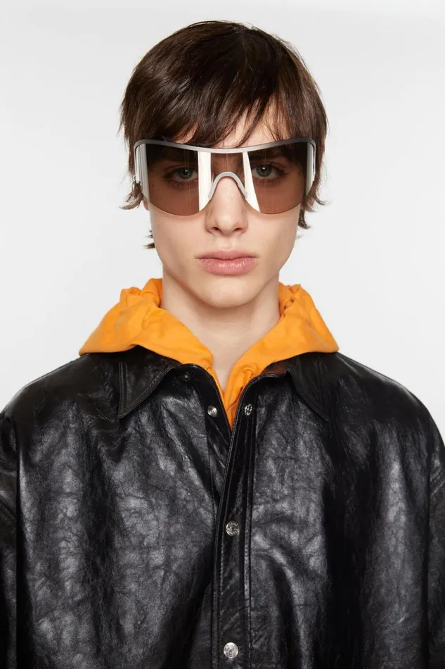Acne Studios Metal Frame Sunglasses Silvertransparent Women Eyewear