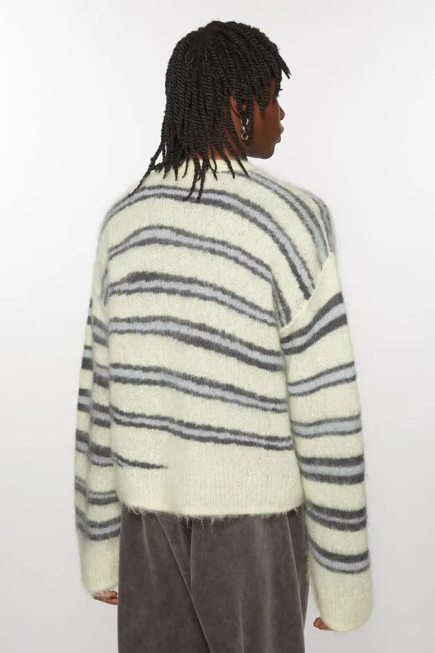 Acne Studios Mohair Blend Jumper Soft Yellowmulti Men Knitwear Acne Studios Mohair Blend Jumper Soft Yellowmulti Men Knitwear